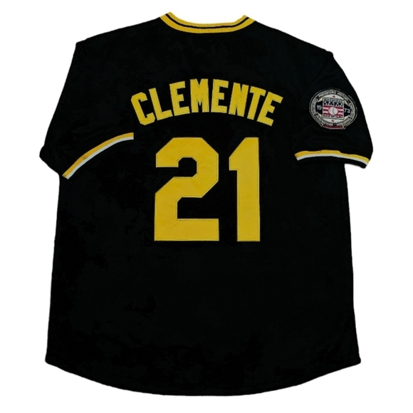 Roberto Clemente Jersey Pittsburg Pirates Stitched NEW With 1973 HOF  Patch!🎁